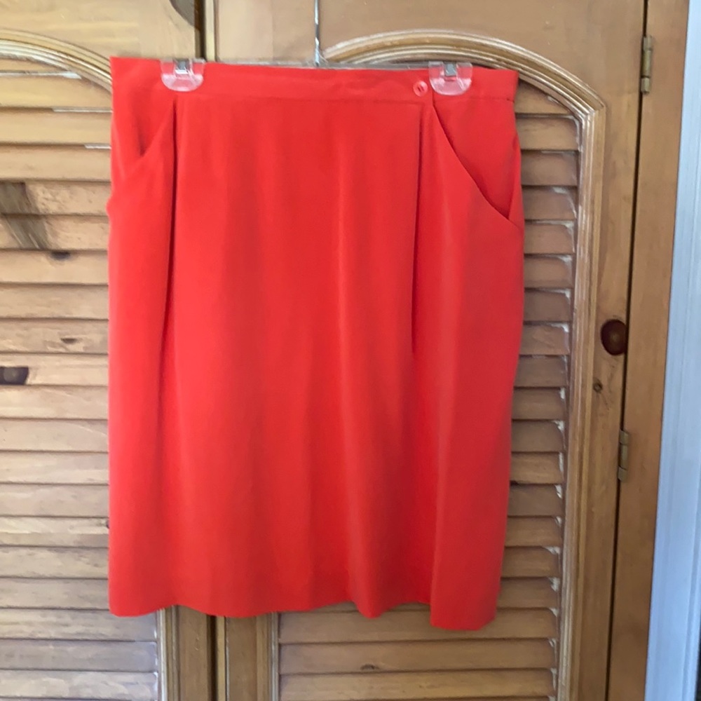 Jones New York Silk skirt sz 16 salmon * NWT* 23.5